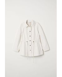 H&M Baumwolljacke mit Coating - Weiß