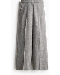 H&M - Weite Hose aus Leinenmix - Lyst