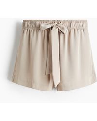H&M - Twill Short Met Drawstring - Lyst