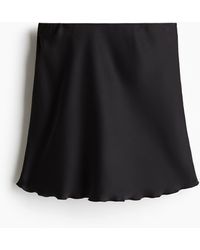 H&M - Slipjupe aus Satin - Lyst