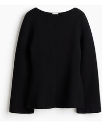 H&M - Wollen Peplumtop - Lyst