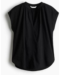 H&M - Bluse mit Stehkragen - Lyst