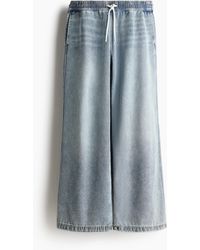 H&M - Schlupfhose aus Denim - Lyst