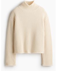 H&M - Ribgebreide Wollen Trui - Lyst
