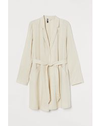 H&M + Trenchcoat aus Leinenmix - Natur