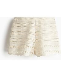 H&M - Minishort Met Gehaakte Look - Lyst