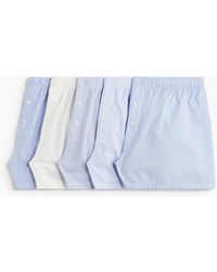 H&M - Set Van 5 Geweven Katoenen Boxershorts - Lyst
