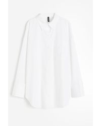 H&M - Oversized Bluse mit Stickerei - Lyst