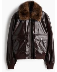 H&M - Jacke mit Coating und abnehmbarem Kragen - Lyst