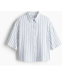 H&M - Bluse aus Leinenmix - Lyst