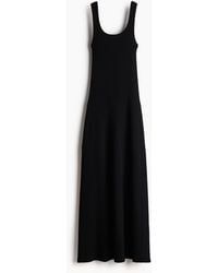 H&M - Ribgebreide Jurk Met Uitlopende Rok - Lyst