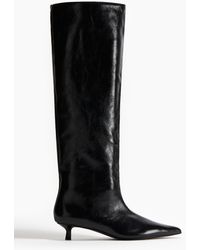 H&M - Lederstiefel mit Kitten Heel - Lyst