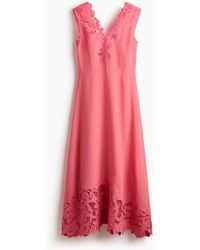 H&M - Kleid mit Broderie Anglaise - Lyst