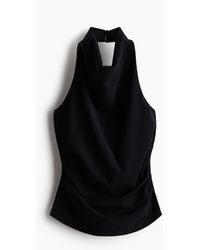 H&M - Gedrapeerde Haltertop - Lyst