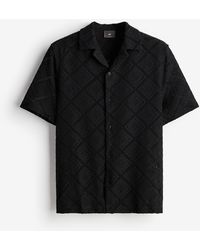 H&M - Casual Overhemd Met Gehaakte Look - Lyst