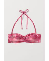 H&M Bandeau-Bikinitop - Rot