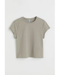 H&M T-Shirt aus Baumwolljersey - Grün