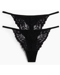 H&M - Lot de 2 strings Tanga en dentelle - Lyst