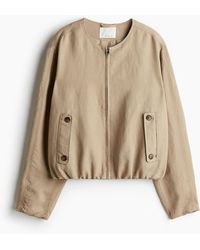H&M - Pilotenjacke aus Leinenmix - Lyst