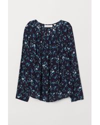 H&M Viskosebluse - Blau