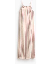 H&M - Gecrinkeltes Kleid mit Bindeträgern - Lyst