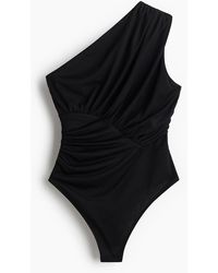 H&M - Gedrapeerde One-shoulder Stringbody - Lyst