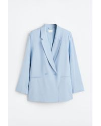 H&M Zweireihiger Blazer - Blau
