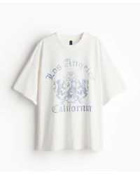 H&M - Oversized T-Shirt mit Motivdetail - Lyst