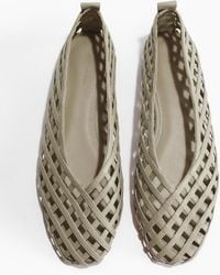H&M - Lederballerinas in Flechtoptik - Lyst