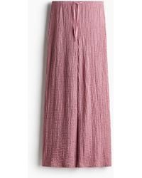 H&M - Gecrinkelte Hose mit Tunnelzug - Lyst