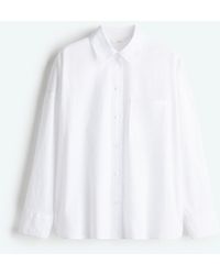 H&M - Oversized Bluse aus Leinenmix - Lyst