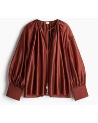 H&M - Bluse aus Lyocell-Mix - Lyst