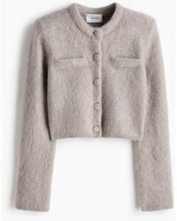 H&M - Cardigan mit Schulterpolstern aus Mohairmix - Lyst