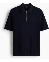 H&M - Structuurgebreid Poloshirt - Lyst