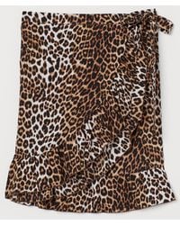 H&M Kurzer Pareo mit Volant - Natur