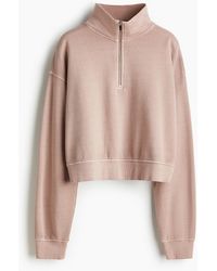 H&M - Ziptop-sweater Met Gewassen Look - Lyst