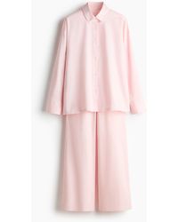 H&M - Pyjama Van Katoenen Satijn - Lyst
