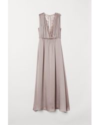 H&M Robe longue en satin - Rose