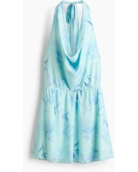 H&M - Neckholder-Kleid mit Wasserfallausschnitt - Lyst
