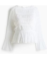 H&M - MAMA Gesmoktes Shirt mit U-Boot-Ausschnitt - Lyst