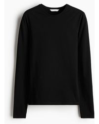 H&M - Top Ajusté En Coton - Lyst