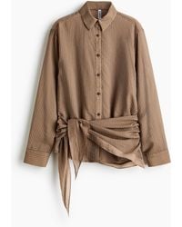 H&M - Overhemdblouse Met Sjaal - Lyst