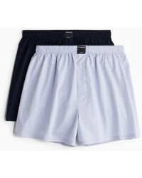 H&M - Cotton Stretch Woven Boxer Shorts 2p - Lyst