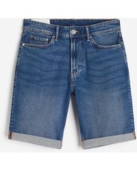 H&M - Slim Denim Short - Lyst