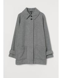 H&M Boxy Jas Van Twill - Grijs