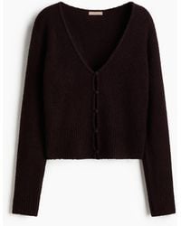 H&M - Cardigan in Boucléstrick - Lyst