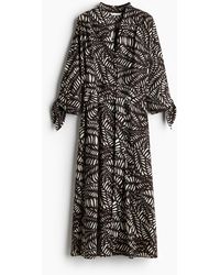 H&M - Blusenkleid mit Bindegürtel - Lyst