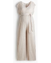 H&M - Mama Mouwloze Jumpsuit Met Strikceintuur - Lyst