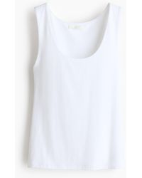 H&M - Tanktop Van Microvezel - Lyst