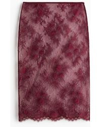 H&M - Spitzenjupe in Midi-Länge - Lyst